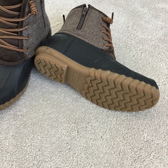 Brown herringbone winter boot - Picture 3 of 5